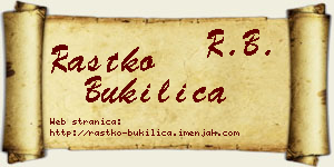 Rastko Bukilica vizit kartica